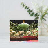 ホリデークッキーとキャンドル シーズンポストカード (スタンド正面)