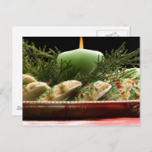 ホリデークッキーとキャンドル シーズンポストカード (正面/裏面)