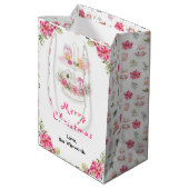 ホリデークッキーとココアピンクメリークリスマス ミディアムペーパーバッグ (裏面アングル)