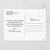 ホリデークッキーとココアレッドメリークリスマス シーズンポストカード (裏面)