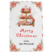 ホリデークッキーとココアレッドメリークリスマス ミディアムペーパーバッグ (正面)