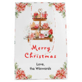 ホリデークッキーとココアレッドメリークリスマス ミディアムペーパーバッグ (裏面)