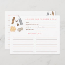 ホリデークッキーエクスチェンススパイスレシピカード 招待状