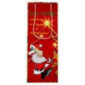 ホリデークッキーサンタ ワインギフトバッグ (正面)