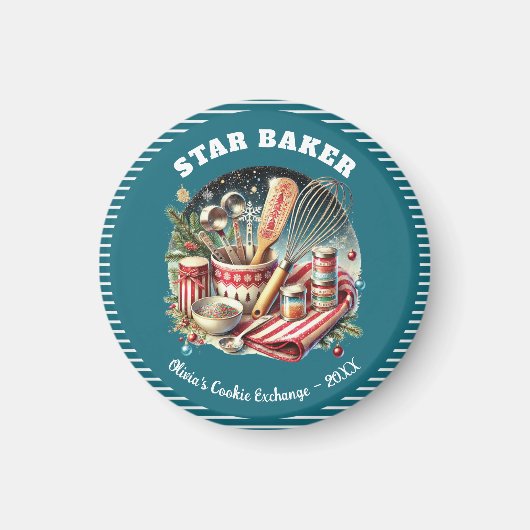 ホリデークッキースターベイカー賞受賞 マグネット (正面)