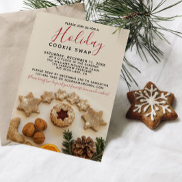 ホリデークッキースワップクッキーエクスチェンジパーティー 招待状