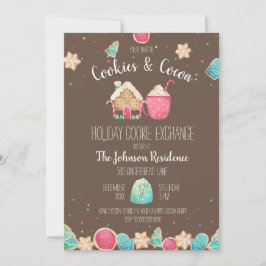 ホリデークッキースワップクッキー&ココアチョコレート 招待状