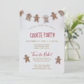 ホリデークッキースワップクリスマスベーキング 招待状 (スタンド正面)