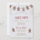 ホリデークッキースワップクリスマスベーキング 招待状 (正面)