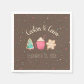 ホリデークッキースワップパーティークリスマスクッキー+ココア スタンダードカクテルナプキン (正面)