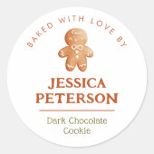 ホリデークッキースワップベーキングジンジャーパン ラウンドシール (正面)