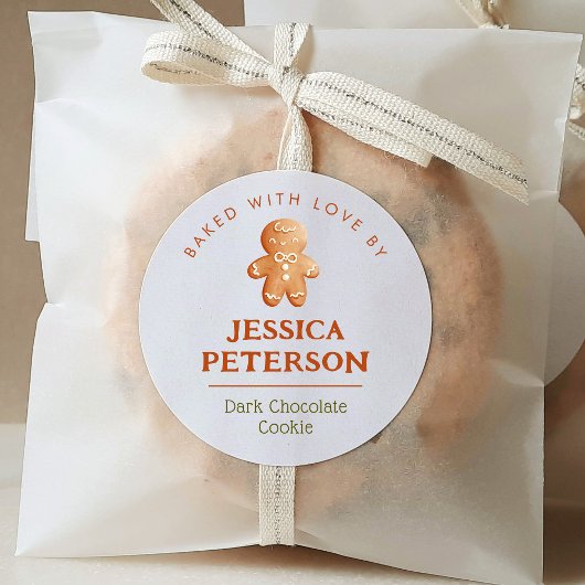 ホリデークッキースワップベーキングジンジャーパン ラウンドシール