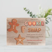 ホリデークッキースワップ招待状 招待状 (スタンド正面)