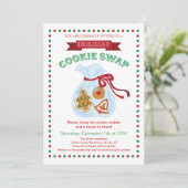 ホリデークッキースワップ招待状 招待状 (スタンド正面)
