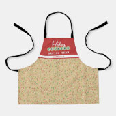 ホリデークッキーベーキングチームオールオーバープリントエプロン エプロン (正面)