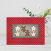 ホリデークッキーベーキングパーティの招待状 招待状 (スタンド正面)