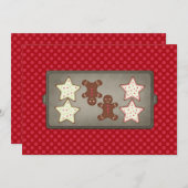 ホリデークッキーベーキングパーティの招待状 招待状 (正面/裏面)