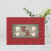 ホリデークッキーベーキングパーティの招待状 招待状 (スタンド正面)