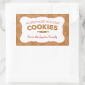 ホリデークッキーラベル 長方形シール (バッグ)