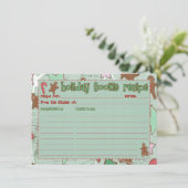 ホリデークッキーレシピカード 招待状 (スタンド正面)