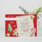 ホリデークッキー交換スワップパーティー 招待状 (スタンド正面)