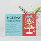 ホリデークッキー交換パーティの招待状 招待状 (スタンド正面)