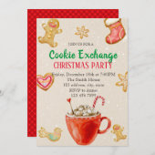 ホリデークッキー交換パーティの招待状 招待状 (正面/裏面)
