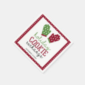 ホリデークッキー交換パーティークリスマスオーブンミッツ スタンダードカクテルナプキン (角)