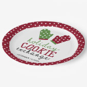 ホリデークッキー交換パーティークリスマスオーブンミッツ ペーパープレート (アングル)