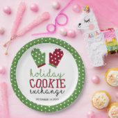 ホリデークッキー交換パーティークリスマスオーブンミッツ ペーパープレート (パーティー)