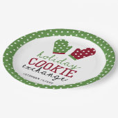 ホリデークッキー交換パーティークリスマスオーブンミッツ ペーパープレート (アングル)