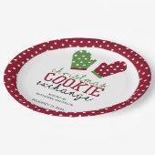 ホリデークッキー交換パーティークリスマスオーブンミッツ ペーパープレート (アングル)