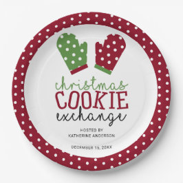 ホリデークッキー交換パーティークリスマスオーブンミッツ ペーパープレート
