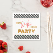 ホリデークッキー交換パーティークリスマス スタンダードカクテルナプキン (インサイチュ)