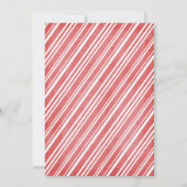 ホリデークッキー交換レッドストライプ招待状 招待状 (裏面)