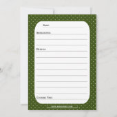 ホリデークッキー交換招待状とレシピカード 招待状 (裏面)