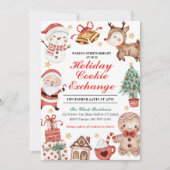 ホリデークッキー交換招待状,クリスマス 招待状 (正面)