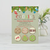 ホリデークッキー交換招待状 招待状 (スタンド正面)