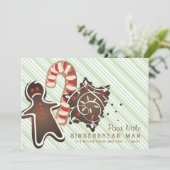 ホリデークッキー交換招待状 招待状 (スタンド正面)