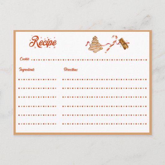 ホリデークッキー交換 シーズンポストカード (正面)