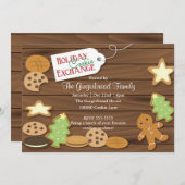 ホリデークッキー交換 招待状 (正面/裏面)