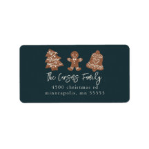 ホリデークッキー差出人住所ラベル