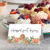 ホリデークッキー折り畳み食品、飲み物または座席表 プレイスカード