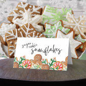 ホリデークッキー折り畳み食品、飲み物または座席表 プレイスカード