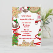 ホリデークッキー縁ど交換招待状 招待状 (スタンド正面)