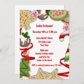 ホリデークッキー縁ど交換招待状 招待状 (正面/裏面)