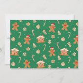 ホリデークッキー飾のパーティー誕生日写真 招待状 (裏面)