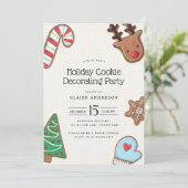 ホリデークッキー飾ズパーティの招待状 招待状 (スタンド正面)