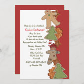 ホリデークッキー-クッキー交換招待状 招待状 (正面/裏面)