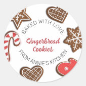 ホリデークッキー ラウンドシール (正面)